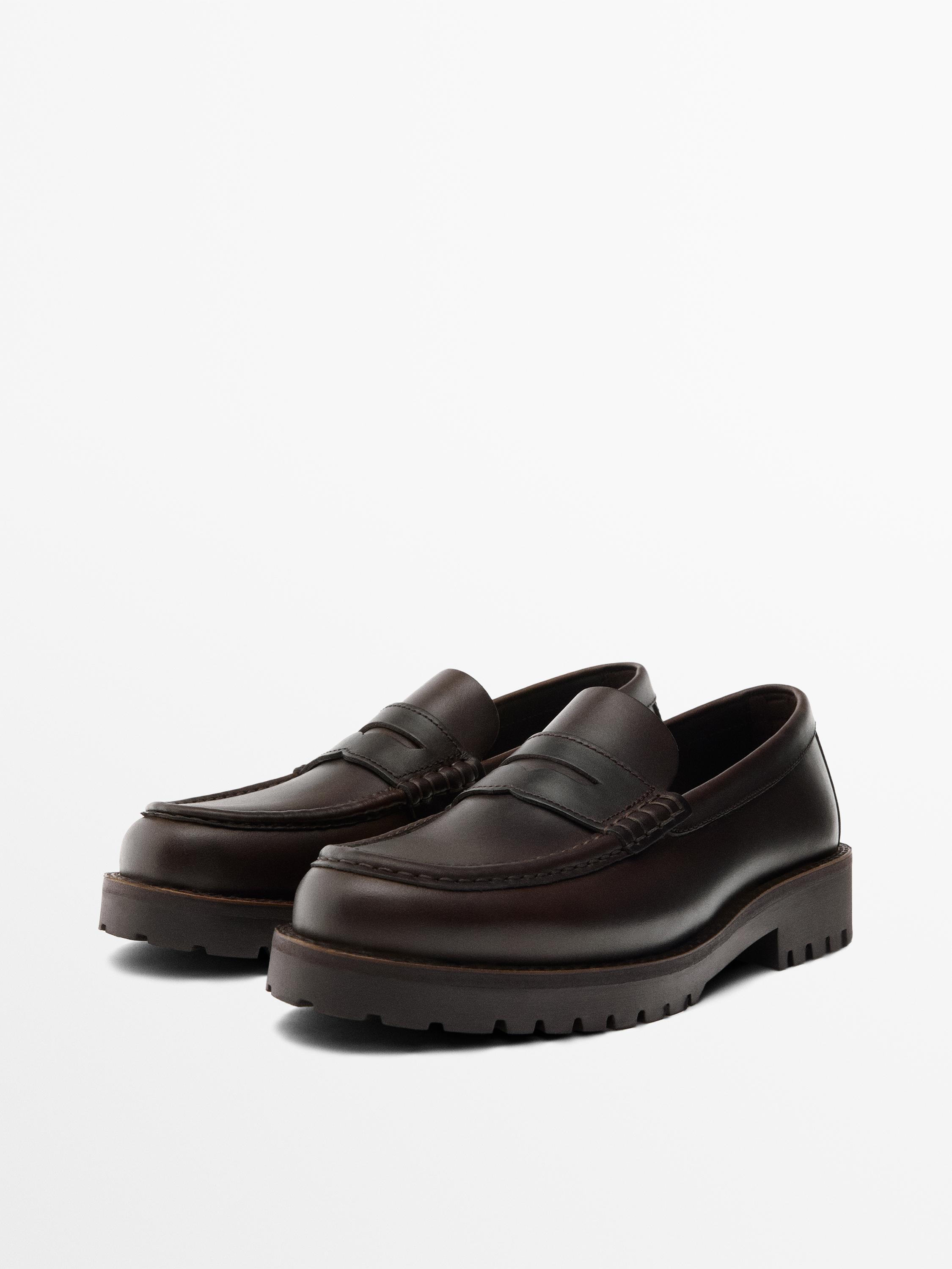 Mocassins à semelle crantée